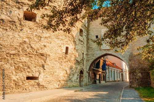 Entrance To Old City Sea Gate In Tallinn, Estonia