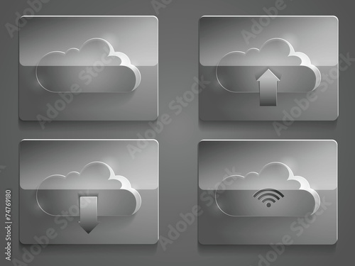 Web cloud logos