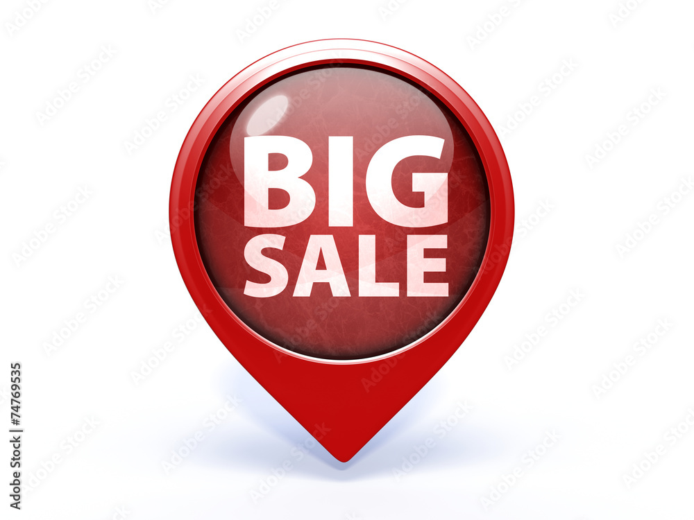 Big sale pointer icon on white background Big sale pointer icon on white background