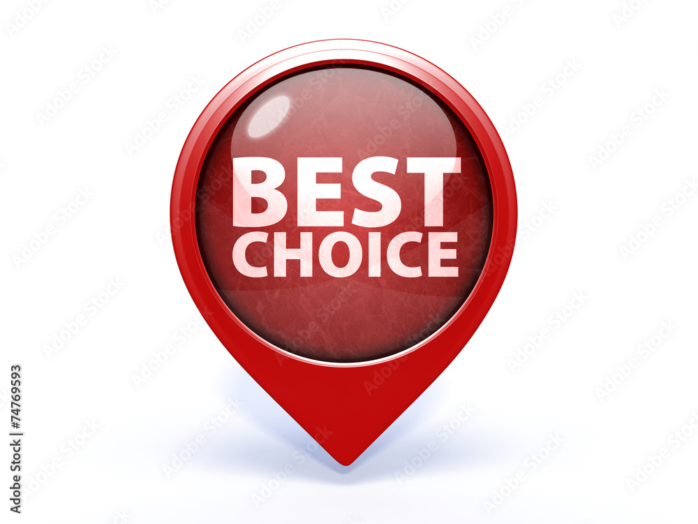 Best choice pointer icon on white background Best choice pointer icon on white background