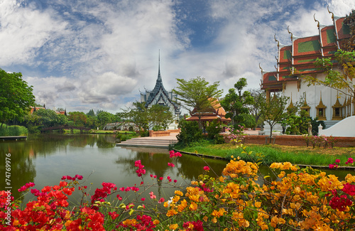Canvas Print Sanphet Prasat Palace, Ancient Cityf Bangkok