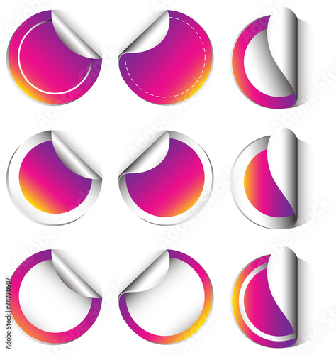 Empty flipped label template