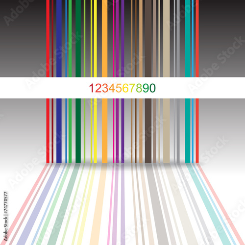 Abstract colorful barcode background - illustration
