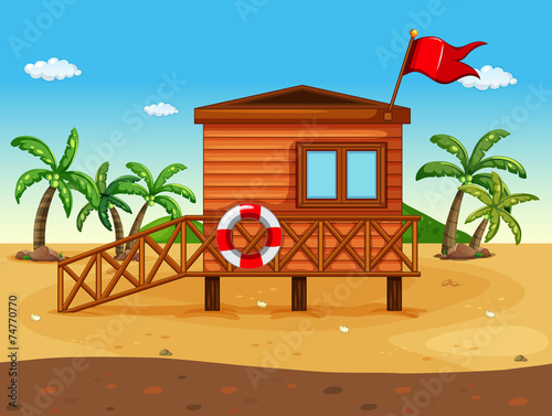 A lifeguard's house