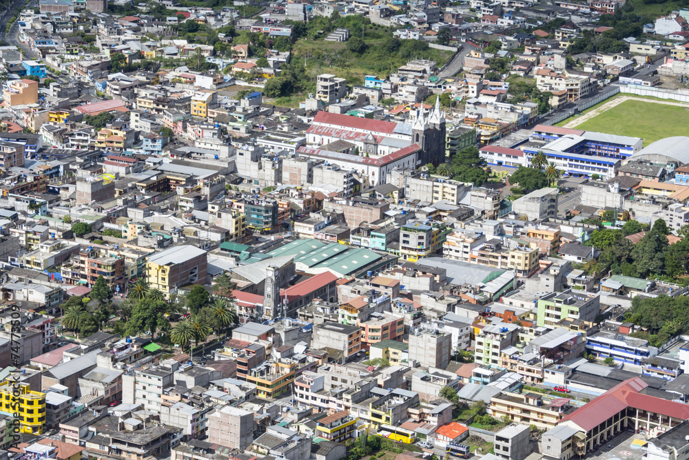 View the town of Banos in Ecuador
