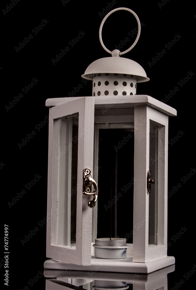 Christmas lantern on black background Christmas lantern on black background