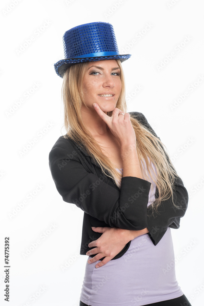 Attraktive Frau mit Hut Attraktive Frau mit Hut