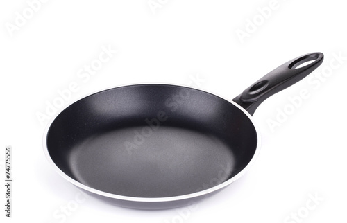 black frying pan.
