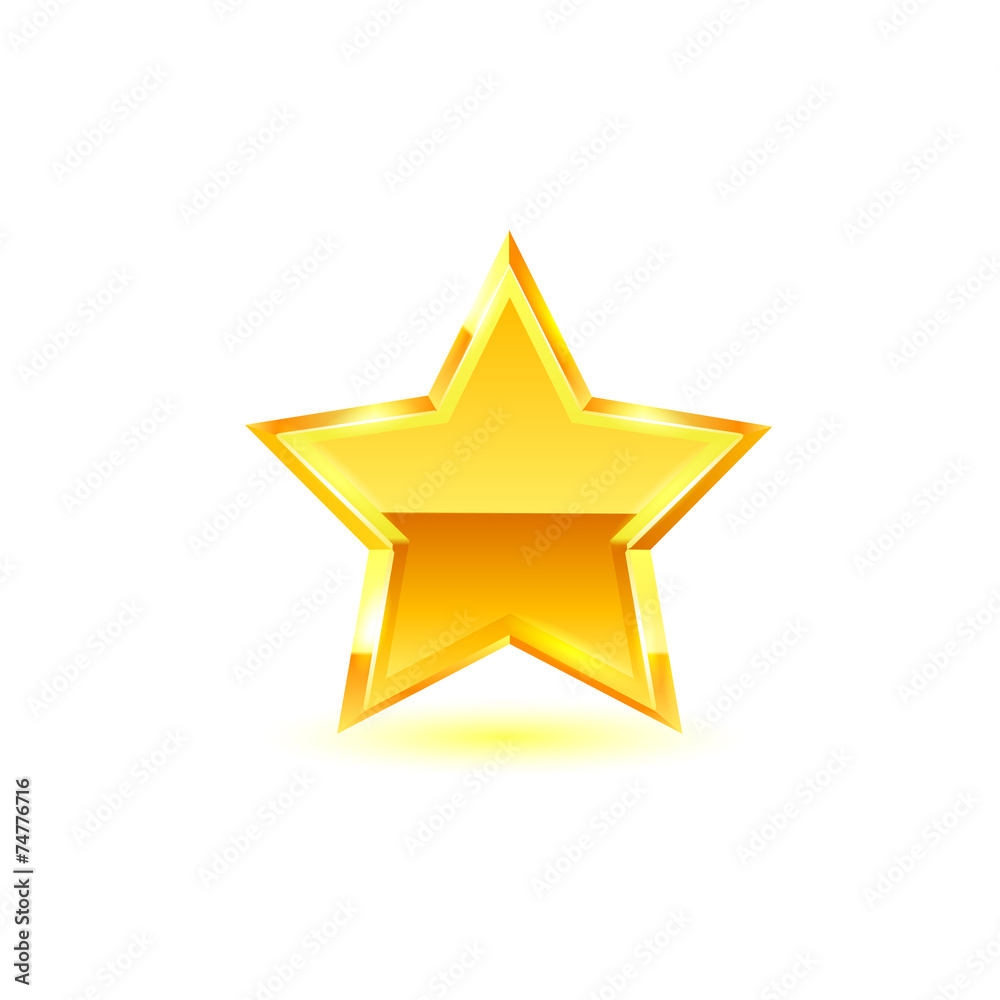Gold star vector. Gold star vector.