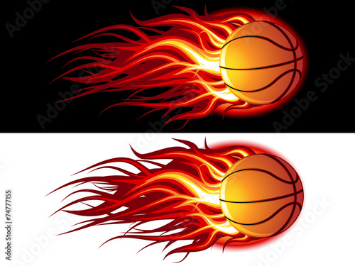 Basketball on fire