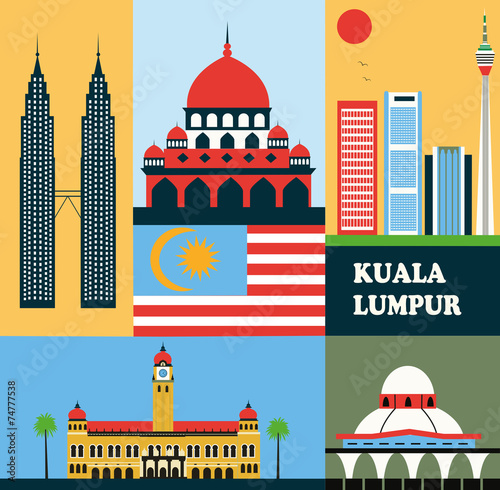 Photography Symbols of Kuala Lumpur Malaysia.
