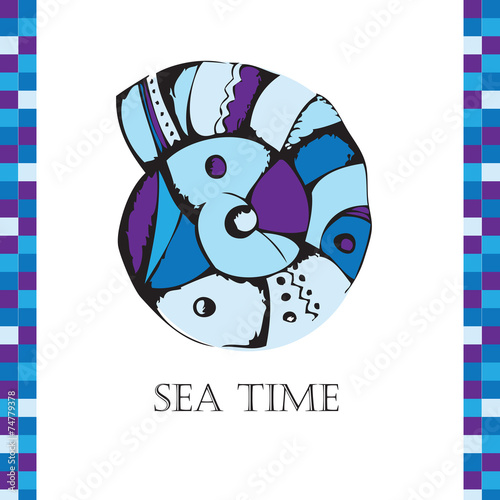 vector .sea shell