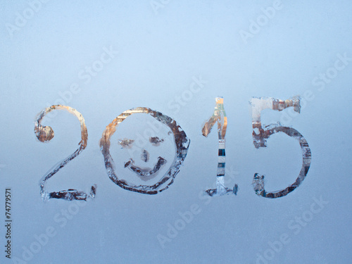 written on a winter window background