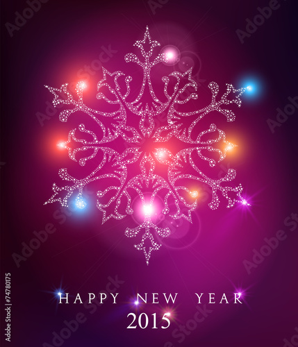 Happy new year 2015 elegant card background