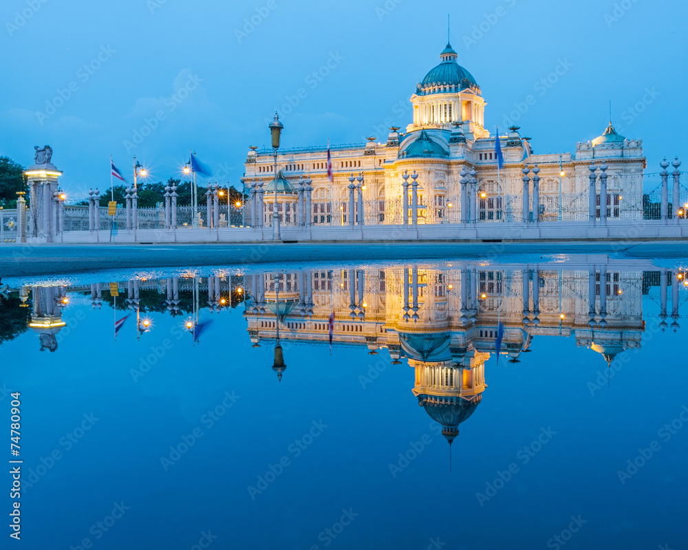 Throne hall water reflection
