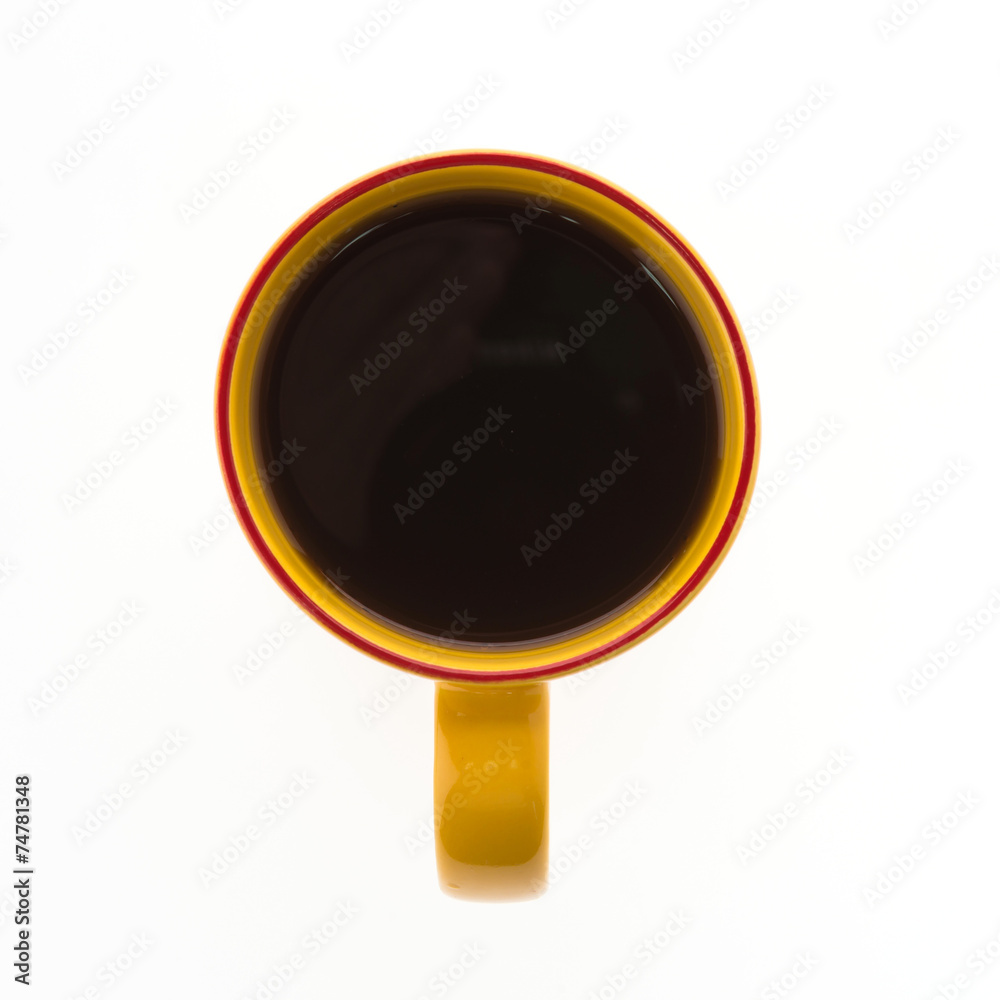 yellow coffee cup