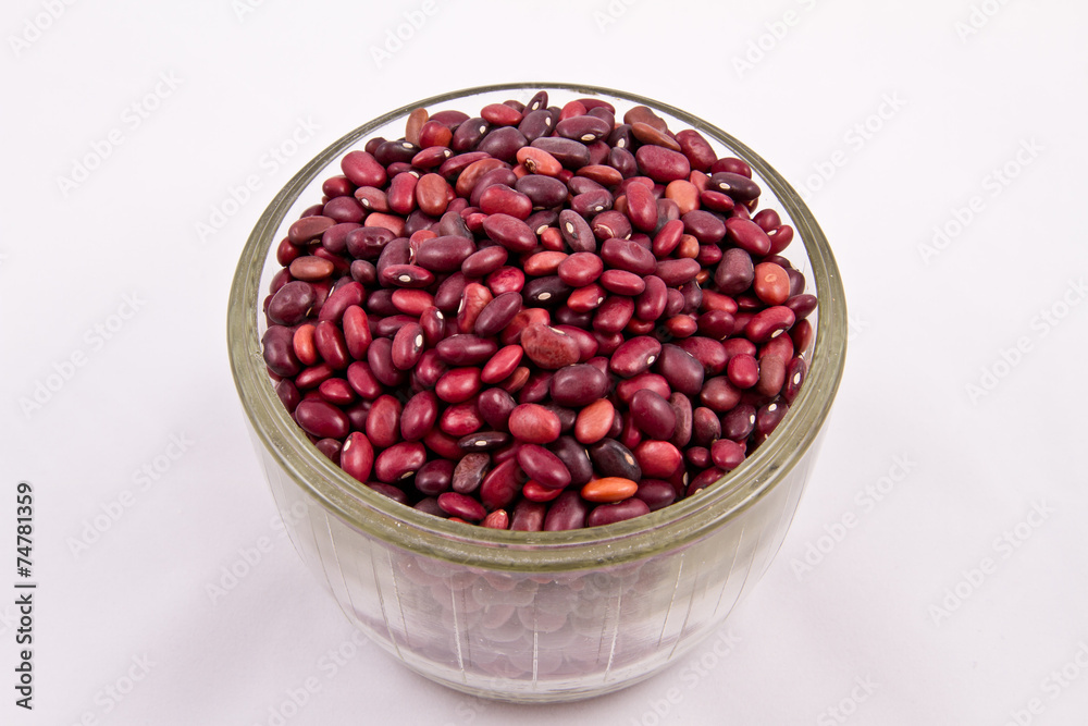 Red beans in the container Red beans in the container