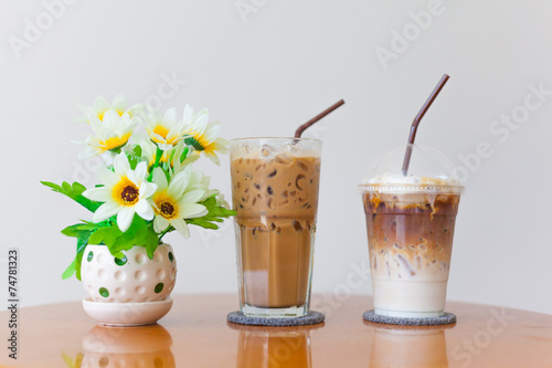 fresh ice coffee decoration