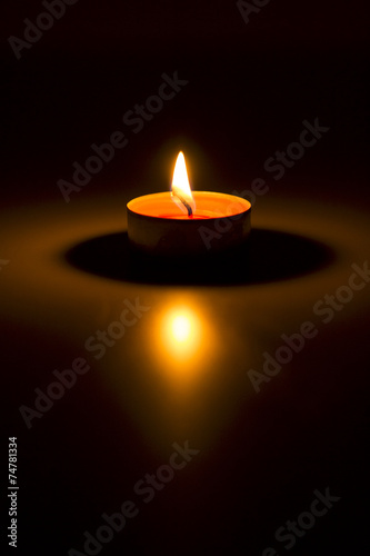 candle on the white background