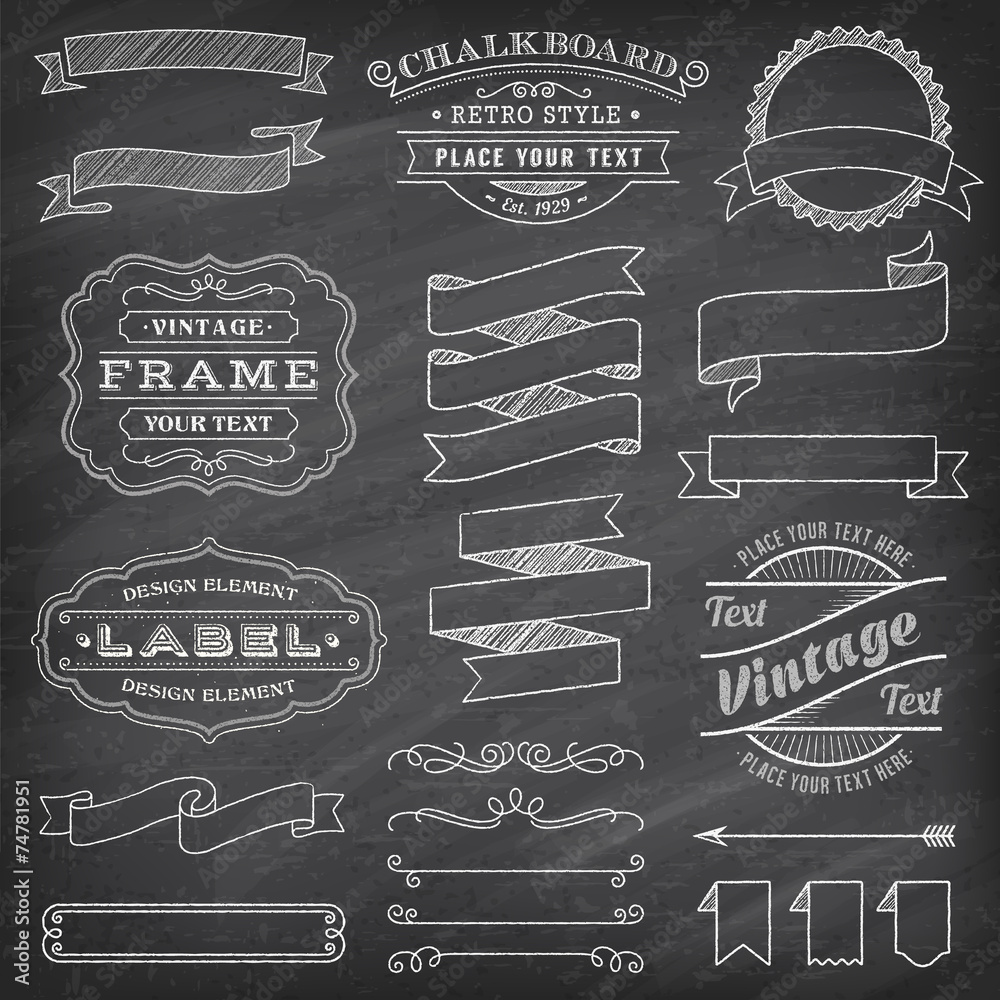 Grunge Vector Banners and Decorations - obrazy, fototapety, plakaty 