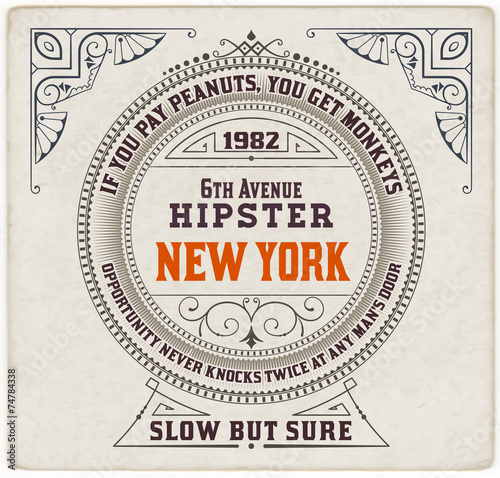 Baroque label. vector file