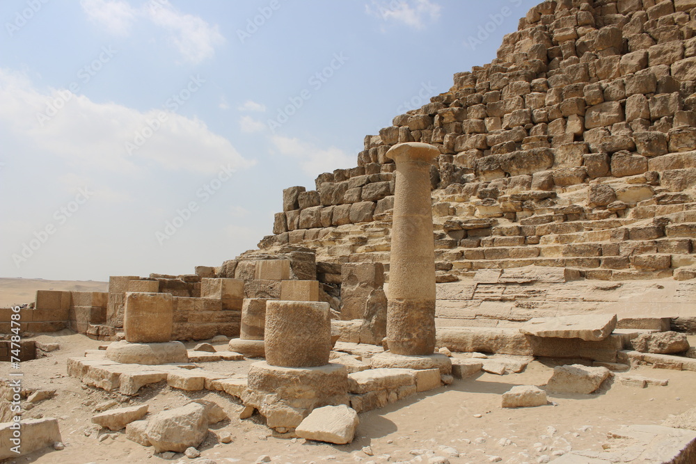 Ancient ruins near the pyramids of Giza. Egypt