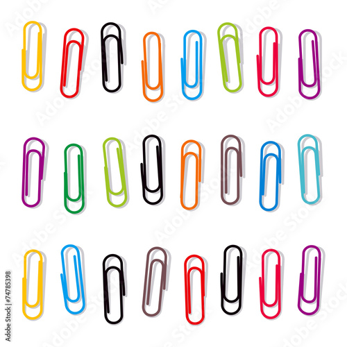 Paper clip pattern. Vector