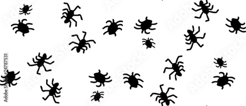 Seamless Silhouette Spiders © theblackrhino
