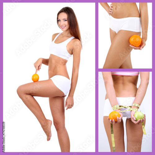 Body care collage. Healthy ...