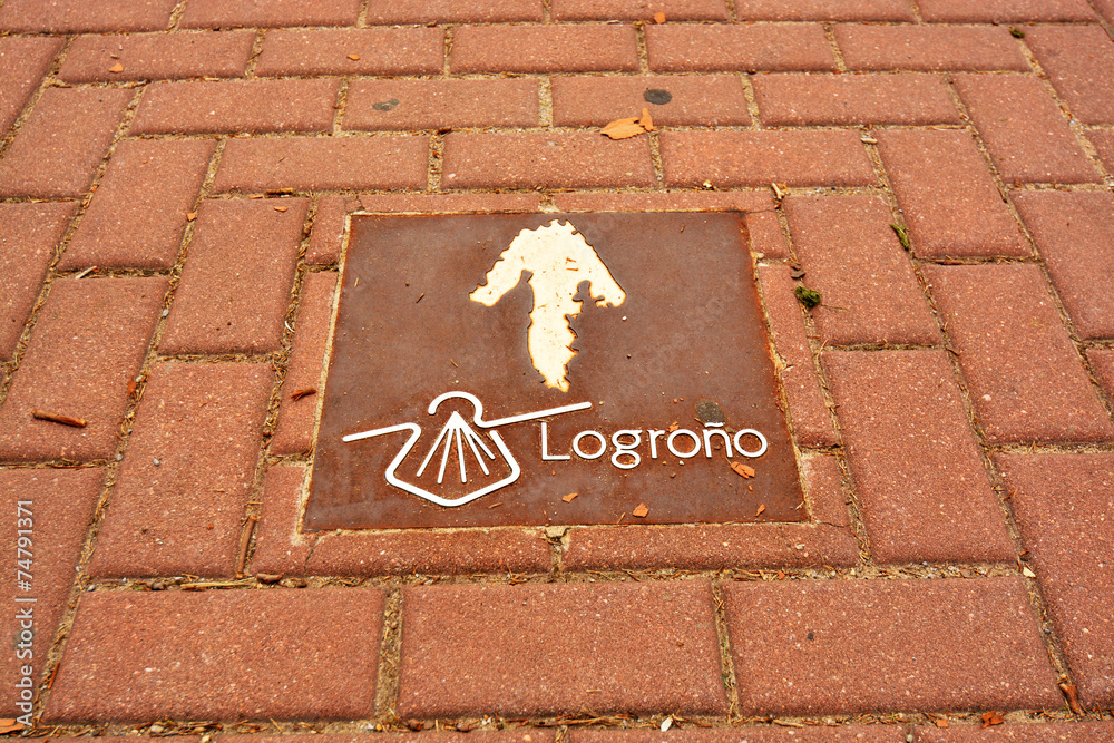 señalizacion del camino de santiago a su paso por logroño señalizacion del camino de santiago a su paso por logroño