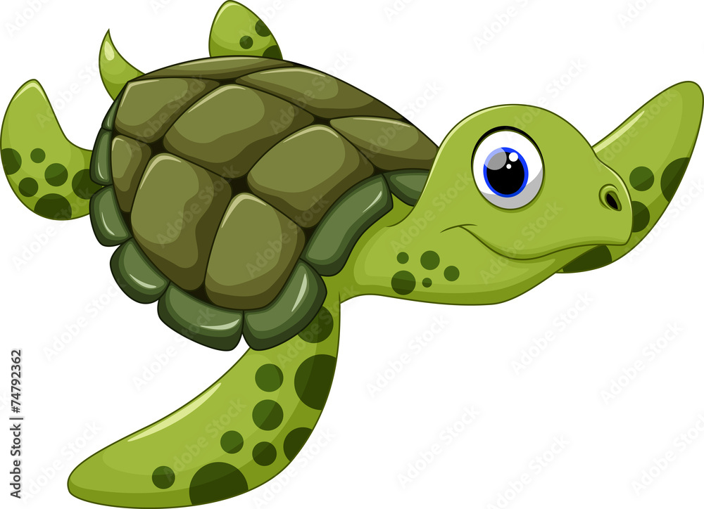 Obraz premium Cute turtle cartoon