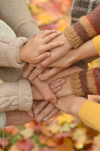 Hands of a family