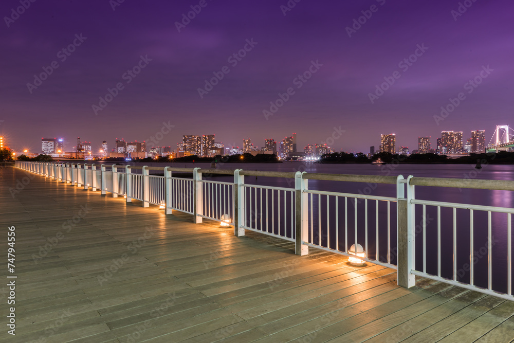 Night View of Rainbow Bridge