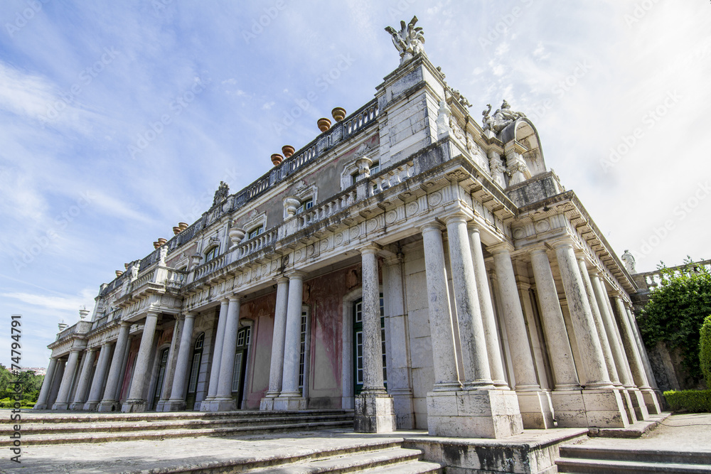 National Palace of Queluz, located in Sintra, Portugal.