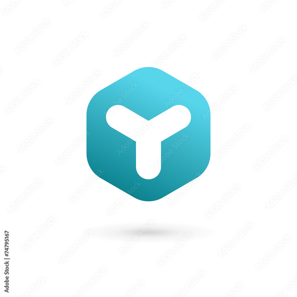Letter Y cube logo icon design template elements Letter Y cube logo icon design template elements