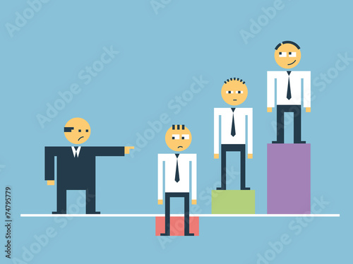 Boss abuse his subordinate for his low efficiency