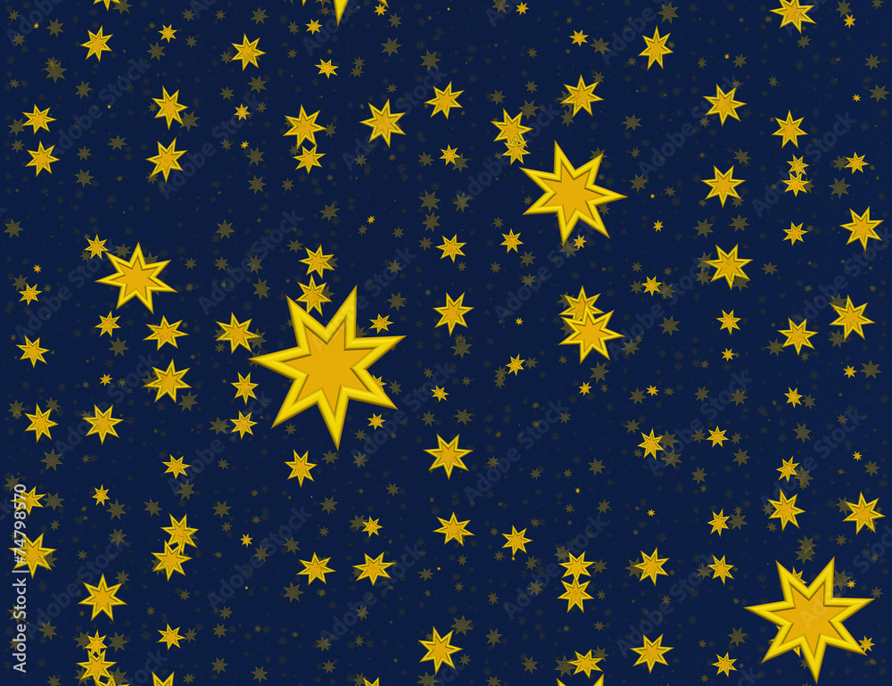 many light yellow flying stars on a blue backgrounds many light yellow flying stars on a blue backgrounds