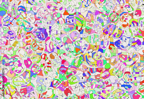 abstract multicolored painted mosaic patchwork backgrounds