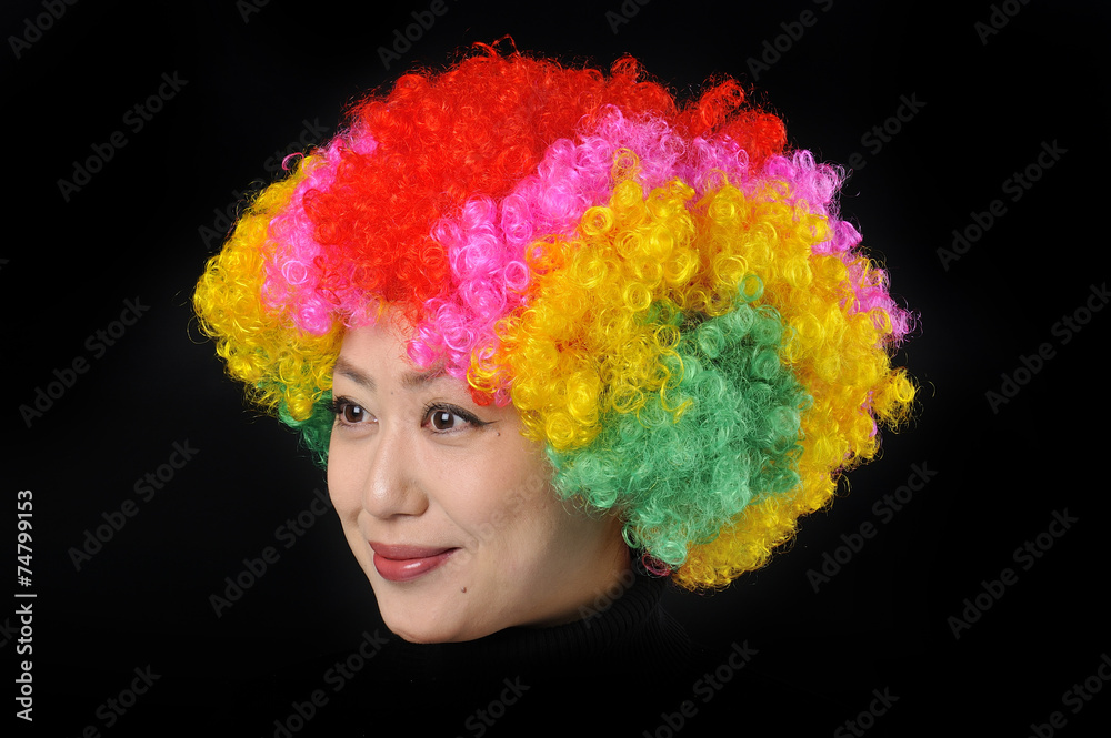カラフルなアフロヘアーの女性の顔 Stock Photo Adobe Stock カラフルなアフロヘアーの女性の顔 Stock Photo Adobe Stock