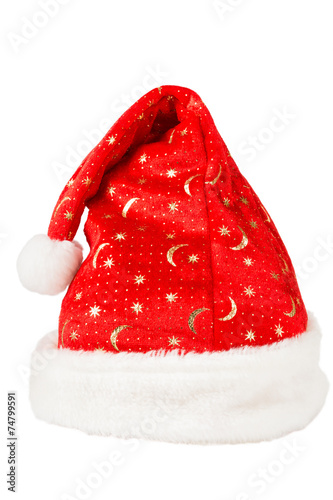 Christmas red hat with white fur