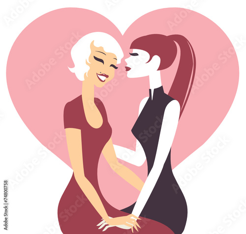 Lesbian couple in love