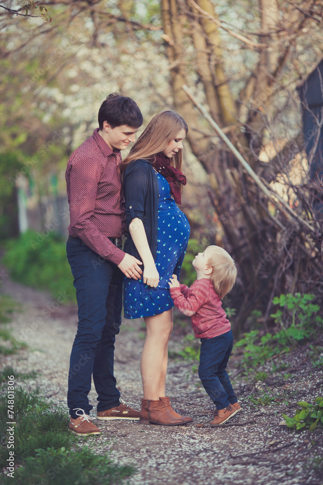 Fototapeta premium Young Family with son