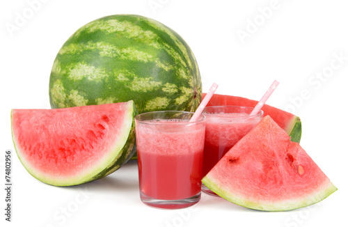 Juicy watermelon isolated on white