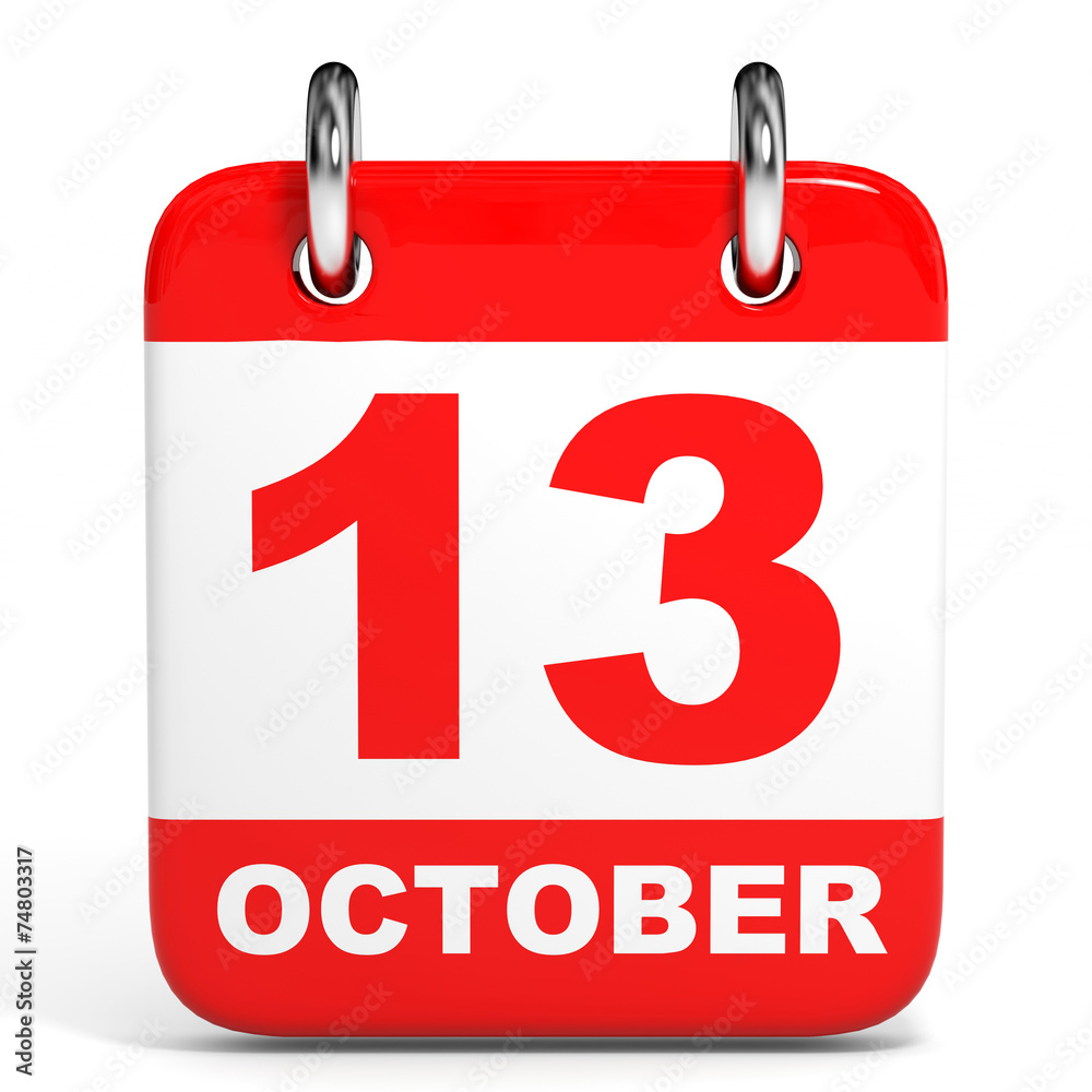 Calendar. 13 October. Calendar. 13 October.