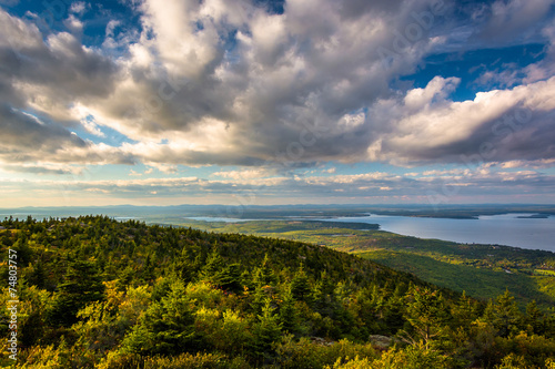 Evening view from Caddilac Mountain in Acadia National Park, Mai © jonbilous