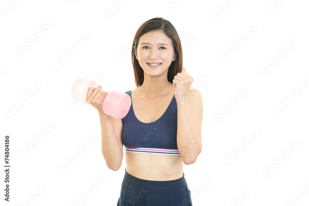 エクササイズをする女性 エクササイズをする女性