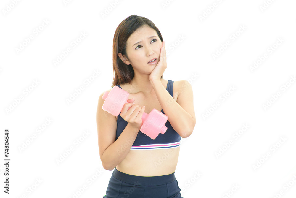 エクササイズをする女性 エクササイズをする女性