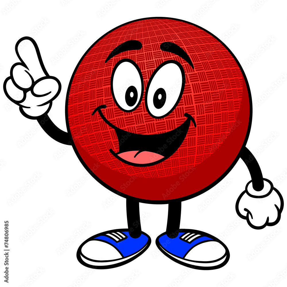 Fototapeta premium Dodgeball Mascot Talking