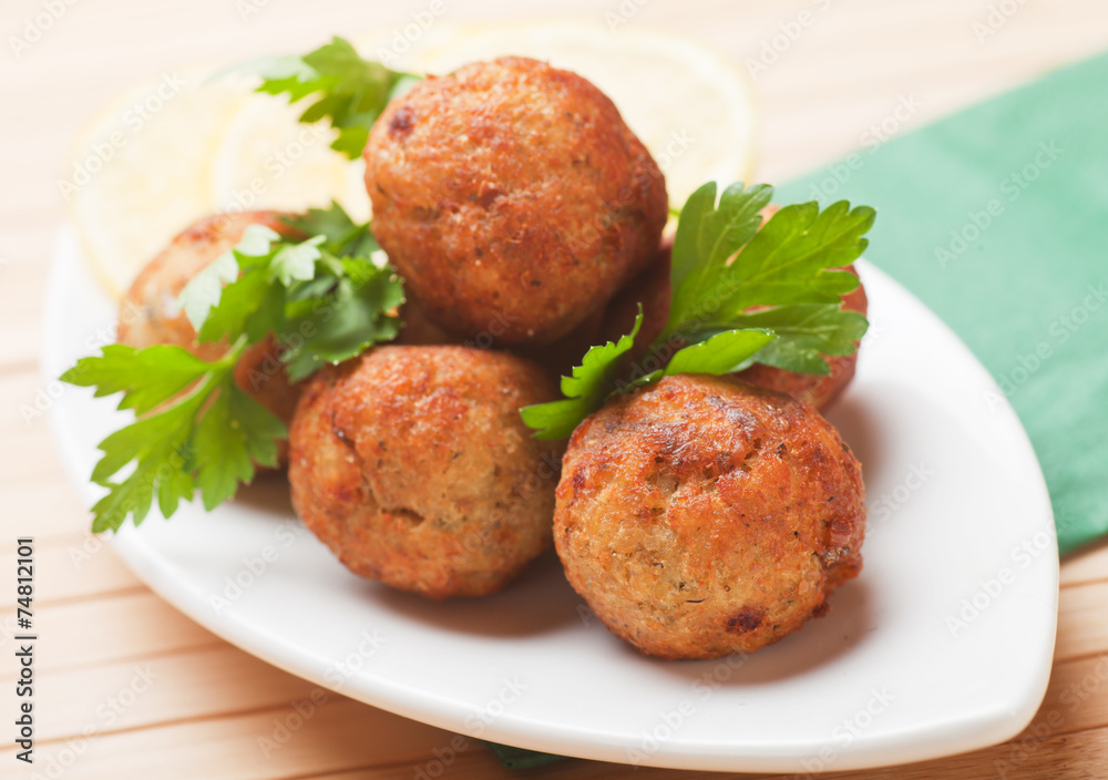 Fried fish meatballs Fried fish meatballs