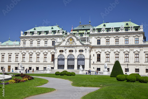 View of the historic palace Upper Belvedere, Vienna, Austria